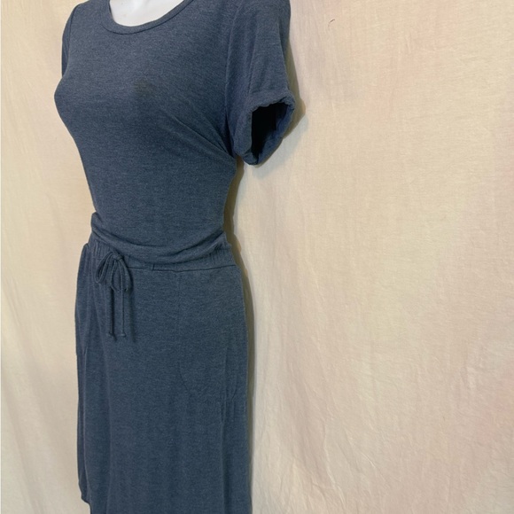 C-51 32 Degrees Cool Blue Short Sleeve Elastic Waist MIDI Dress Size S - Picture 11 of 14